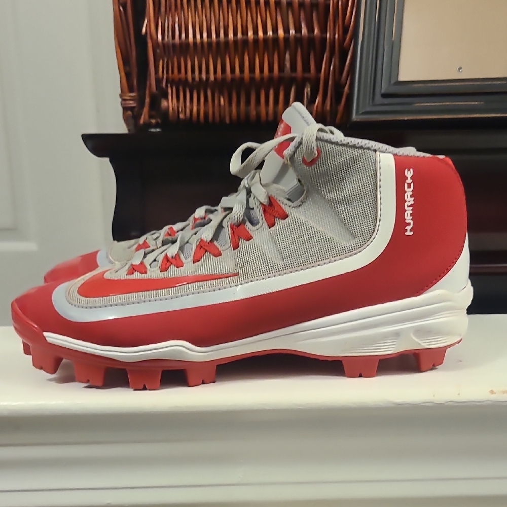 Nike Red and Gray Athletic Cleats
